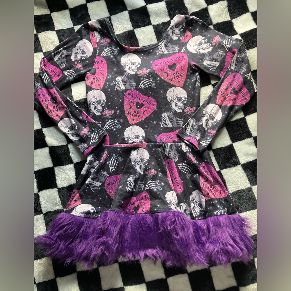 Valentines Day fur peplum